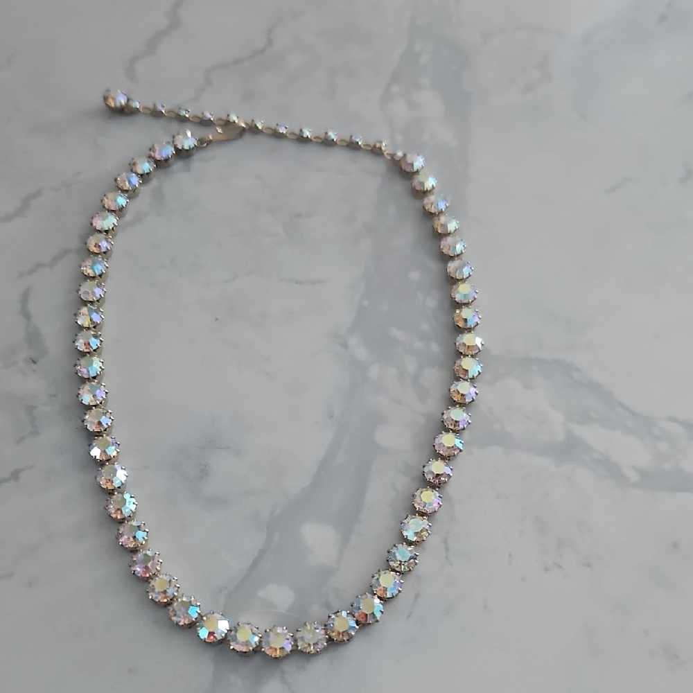 Dazzling Signed Sherman Aurora Borealis Crystal Choker